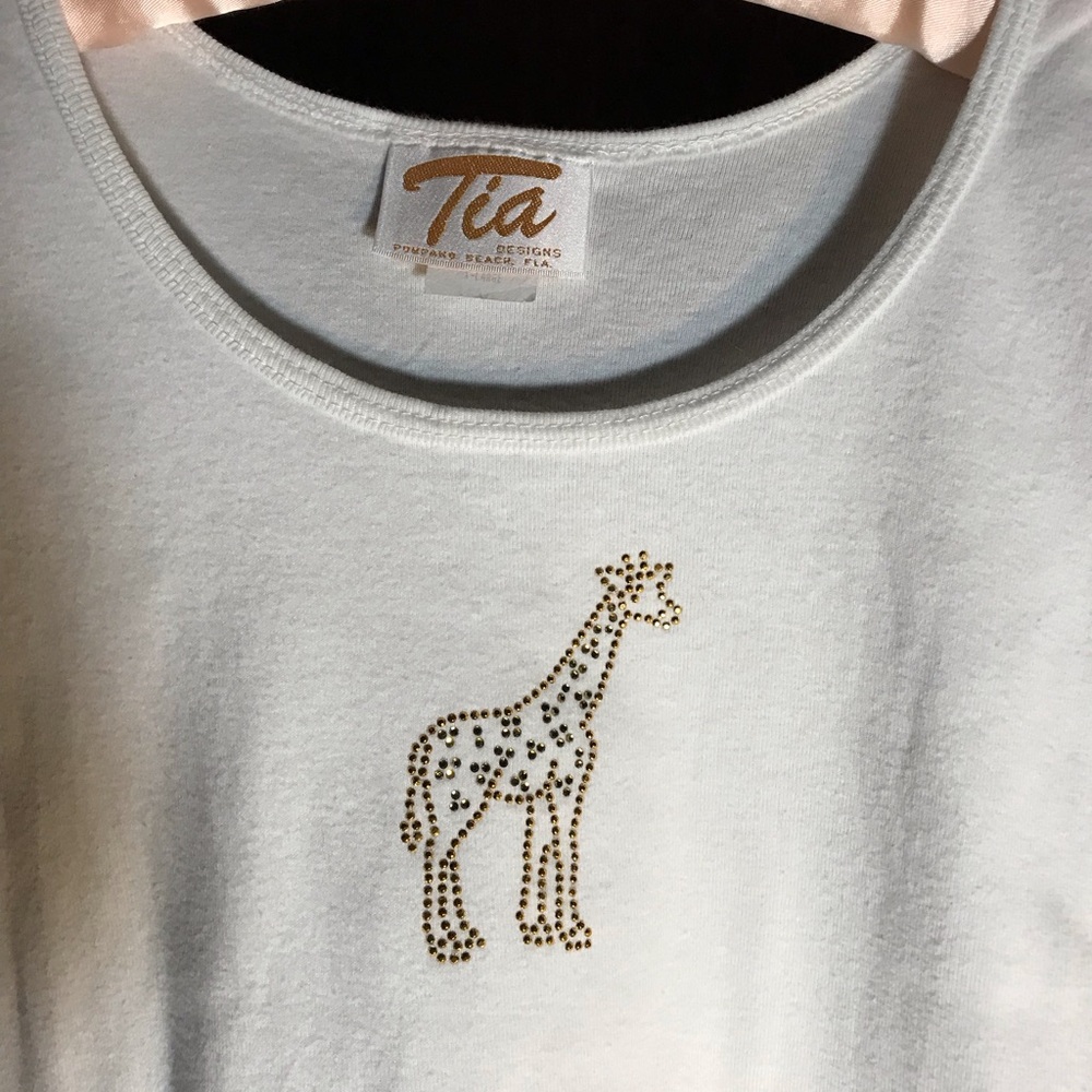 Vintage Tia Bling Giraffe Tank